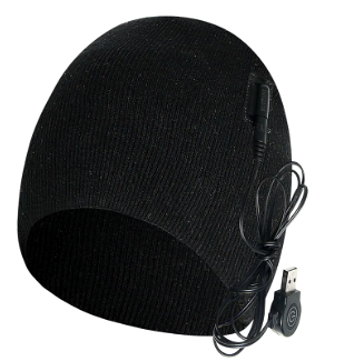 Rechargeable Electric Heated Hat Adjustable and Washable Thermal Cap for Outdoor Fishing Trip Dating Shopping